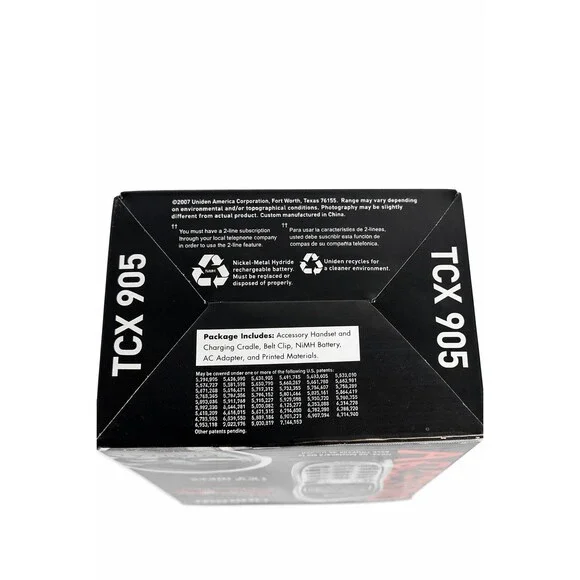 Uniden TCX905 5.8GHz Cordless Accessory Handset & Charging Cradle - Picture 2 of 12